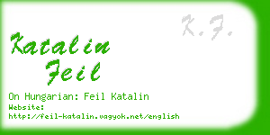 katalin feil business card